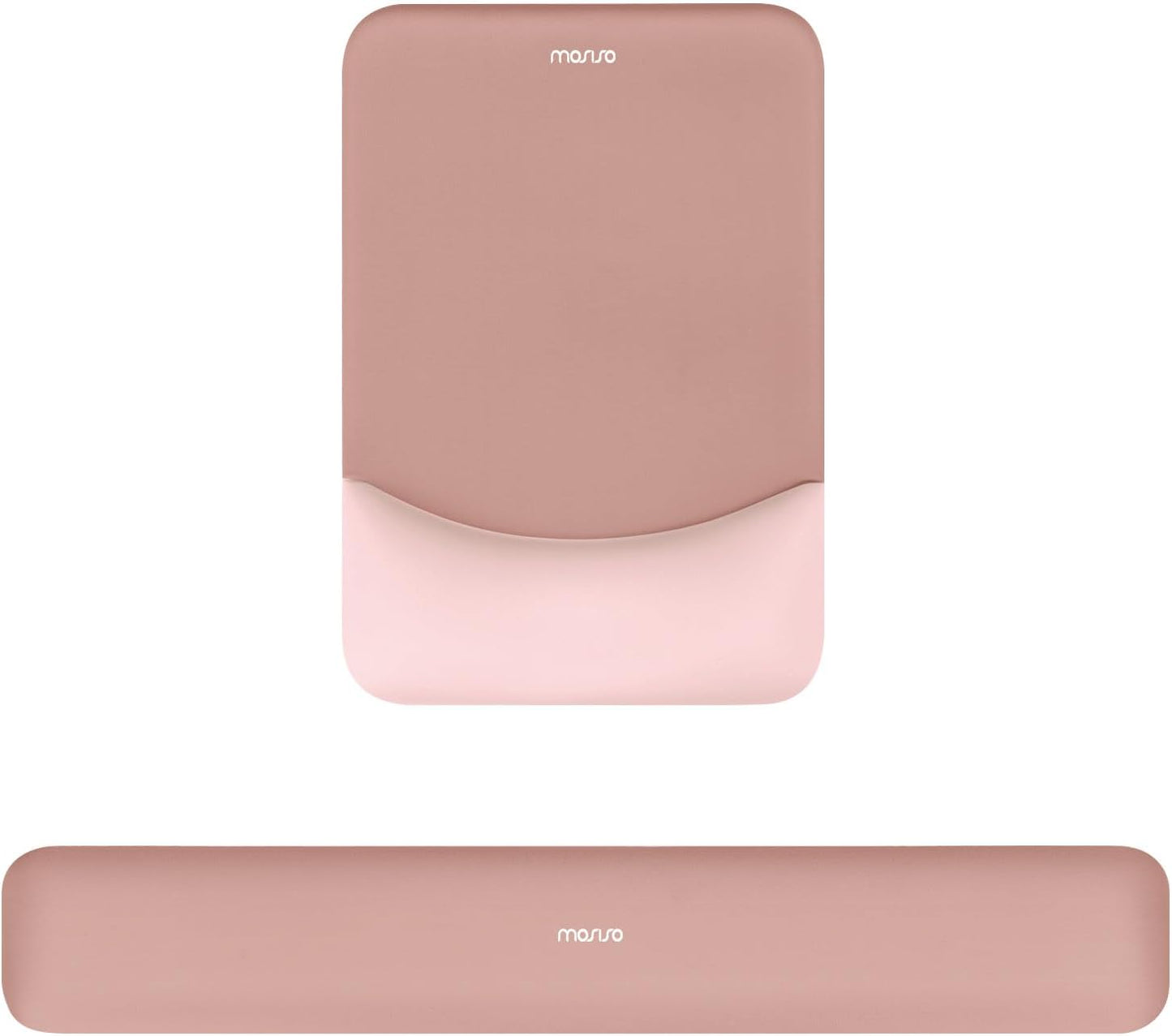 MOSISO Wrist Rest Support for Mouse Pad&Keyboard Set, Rectangular Ergonomic Mousepad Non-Slip Base Home/Office Pain Relief&Easy Typing Pad with Neoprene Cloth&Raised Silicone Lining, Green