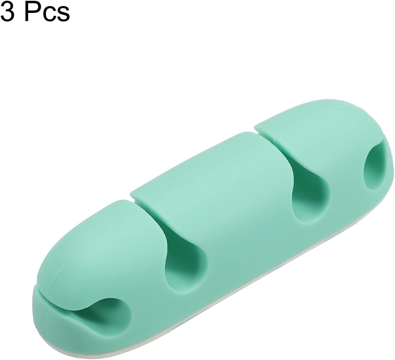 MECCANIXITY 3pcs Cable Clips Cord Organizer for Desk, 4 Slots Silicone Adhesive Cord Holders Organizer Cable Management for USB Charging Cable, Purple