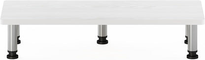 Furinno Turn-N-Tube Corner Monitor Riser Stand with Stainless Steel Tubes, Americano