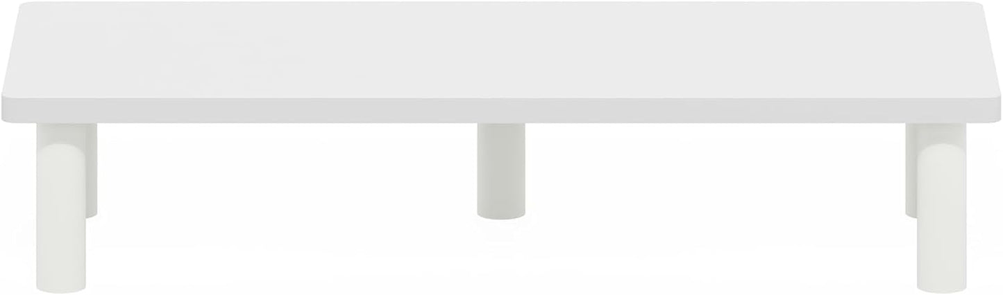 Furinno Turn-N-Tube Corner Monitor Riser Stand with Stainless Steel Tubes, Americano