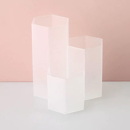 Pencil Organizer Pen Holder for Desk Pens Cup Small Desk Organizer Cute Pen Holder for Office,School and Home (White, 3)