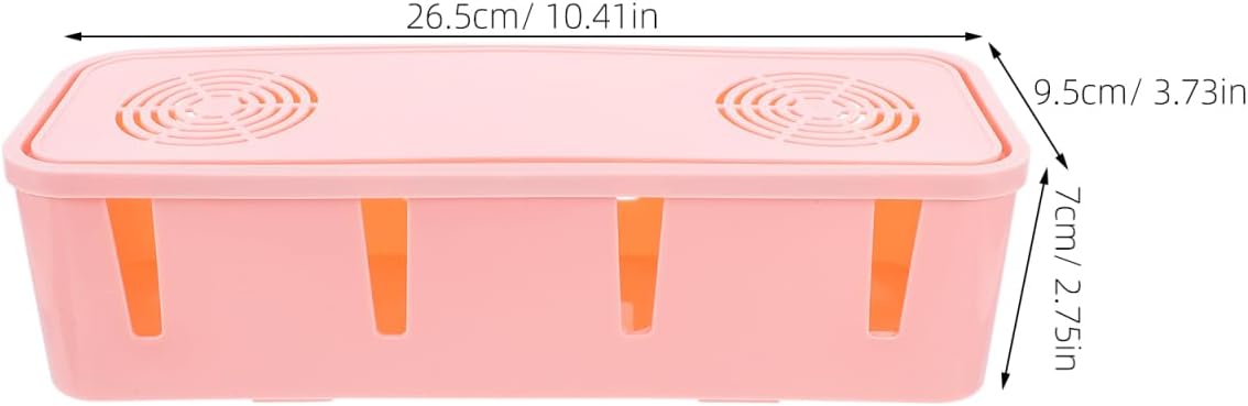 Plug Socket Safety Box Cable Organizer for Power Strip Wire Management 10.43X3.74X2.75 Inch Cord Storage Case for Home and Office Use