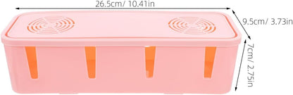 Plug Socket Safety Box Cable Organizer for Power Strip Wire Management 10.43X3.74X2.75 Inch Cord Storage Case for Home and Office Use