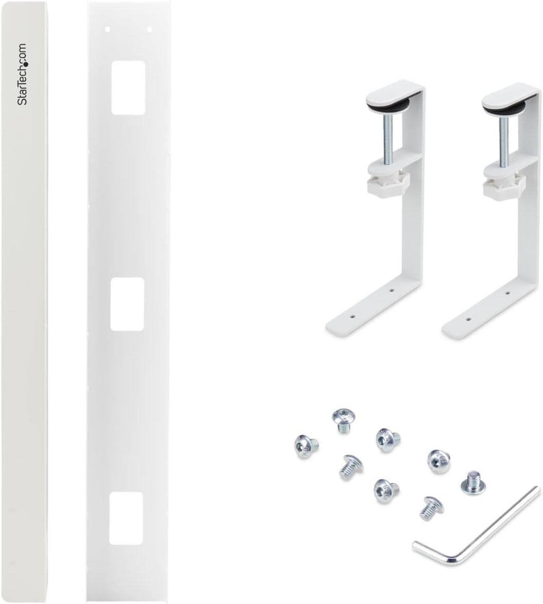 StarTech.com Under Desk Cable Management Tray - Office/Standing Desk Cable Tray Organizer - Desk/Table Mount Holder for Cords/Wire/Power Strip - Computer Cable Manager - 23-1/2"L x 4-1/2"D (UDCMTRAY)