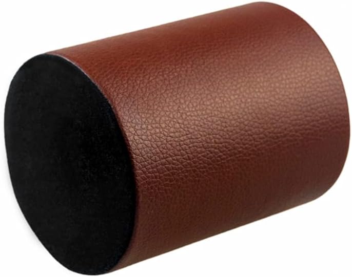 Dark Brown Pen Holder, Leather Pencil Holder, Simple Desktop pen cup, Elegant pen holder for desk, Stationery Organizer for Office School Home Dorm (Brown)
