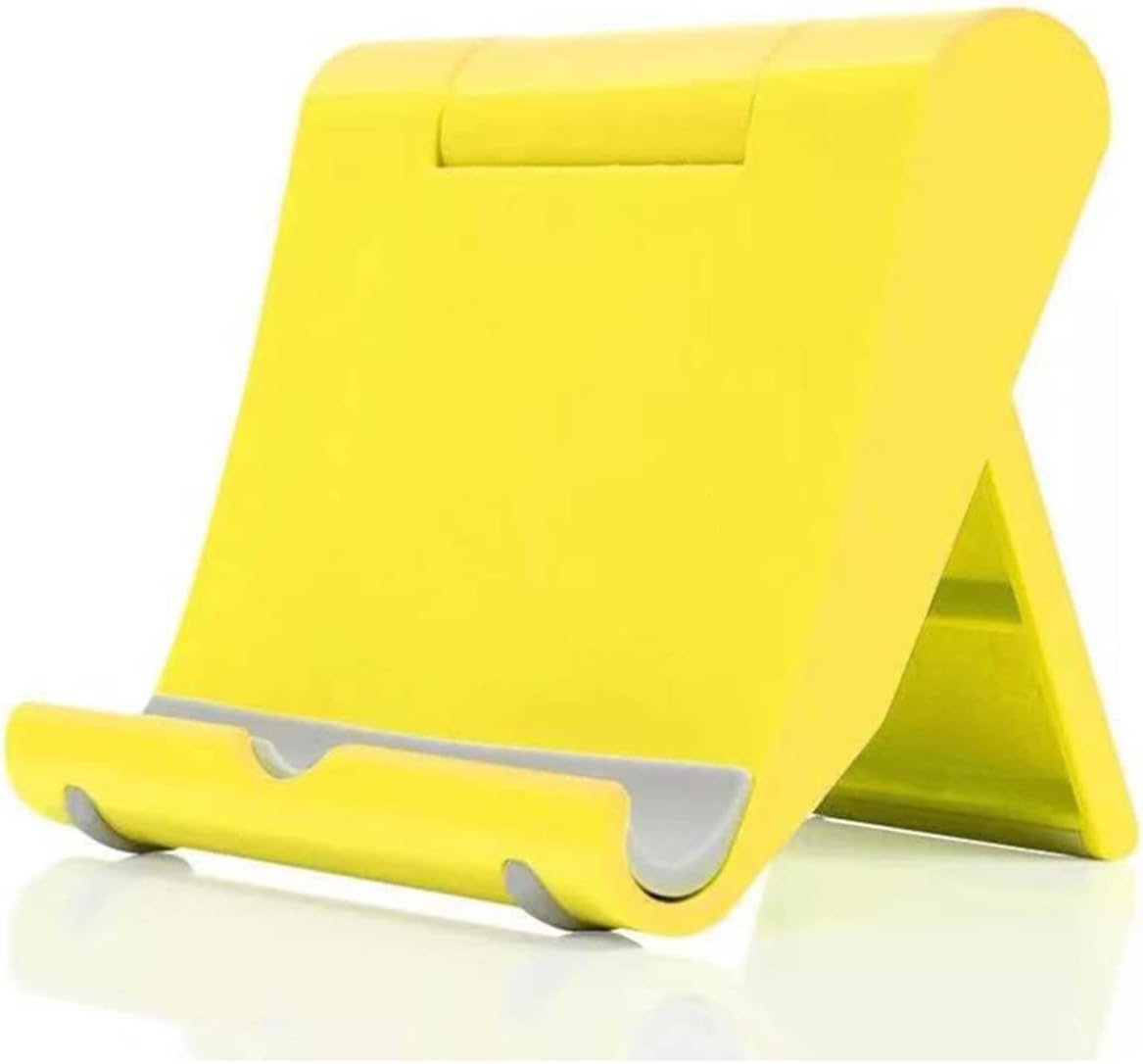 Cell Phone Stand for Desk Foldable Cell Phone Holder Desk Tablet Holder Mobile Phone Dock, Multi-Angle Universal Adjustable Tablet Dock Compatible with Most Cell Phones (White)