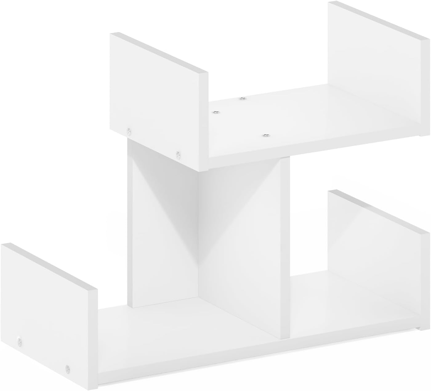 Furinno Classic Desk Organizers and Accessories, 2-Tier Monitor Riser, Office Organization, Desk Top Book Shelf, for Office Supplies, Office Desk Accessories, Dark Espresso
