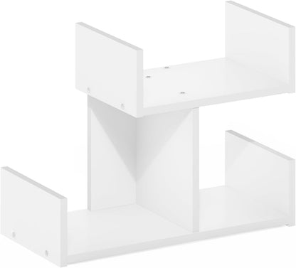 Furinno Classic Desk Organizers and Accessories, 2-Tier Monitor Riser, Office Organization, Desk Top Book Shelf, for Office Supplies, Office Desk Accessories, Dark Espresso