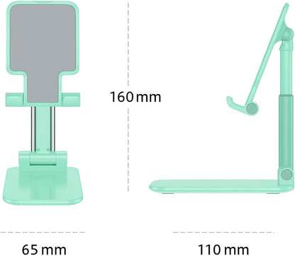 Premium Adjustable Cell Phone Stand, Foldable Desk Phone Holder for iPhone 16 15 14 13 12 11 Pro Max, Galaxy S25 S24 (White)