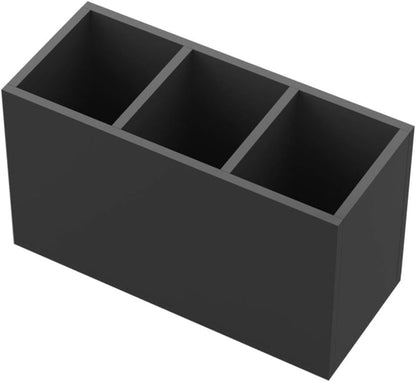 NIUBEE Acrylic Pen Holder 4 Compartments, Clear Pencil Organizer Cup for Countertop Desk Accessory Storage