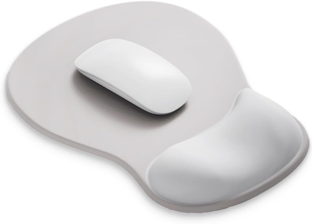 ErgoComfort Gel Wrist Rest Mouse Pad-Ergonomic Office Mousepad with Wrist Support-Non-Slip, Design Desk Accessories Mat for Home&Game Decor (09MochaSand Set)