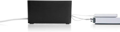 Bluelounge CableBox Mini Cable Management with Small Surge Protector, Black (CBM-BL)