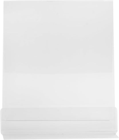 Dazzling Displays Book Easel 8.5 by 11 Slant Back with Lip Paper Stand, Clear Tablet Holder, Thick Acrylic Stand Open Ended Portrait Sized Literature Display for Home, Office, Business, School (1)