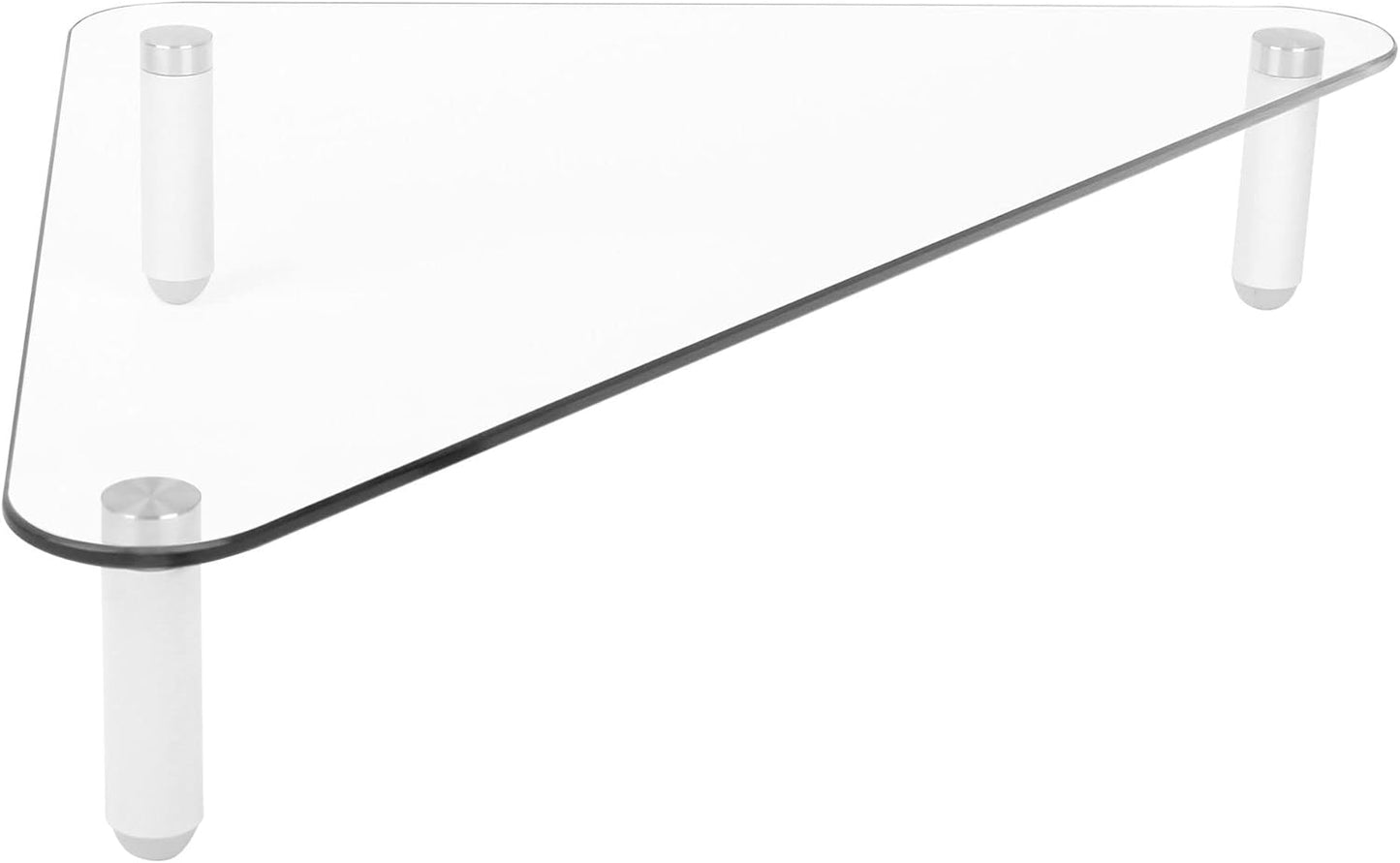 Kantek Extra-Wide Glass Monitor Riser with 8mm Tempered Glass Platform and 60-Pound Capacity, Clear Glass (MS380), 3.3" x 39.4" x 10.2"