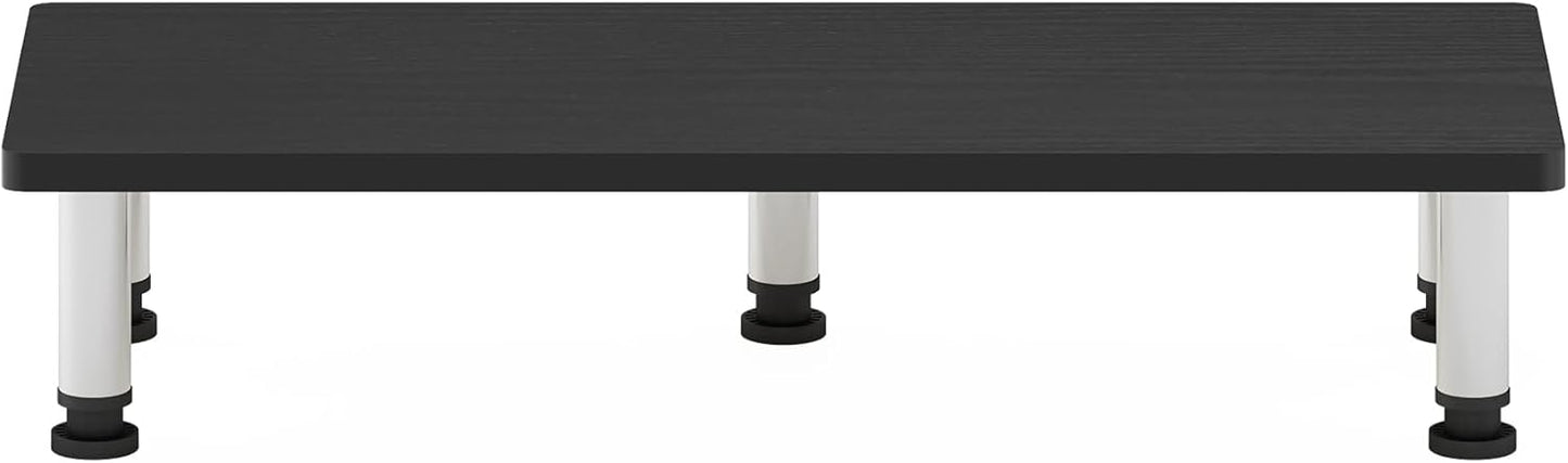 Furinno Turn-N-Tube Corner Monitor Riser Stand with Stainless Steel Tubes, Americano