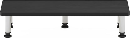 Furinno Turn-N-Tube Corner Monitor Riser Stand with Stainless Steel Tubes, Americano