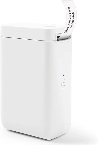 NIIMBOT D110 Label Maker Machine with Label, Small Label Printer Bluetooth Connection Multiple Templates Available for Phone Easy to Use for Office Home Organization Rechargeable White
