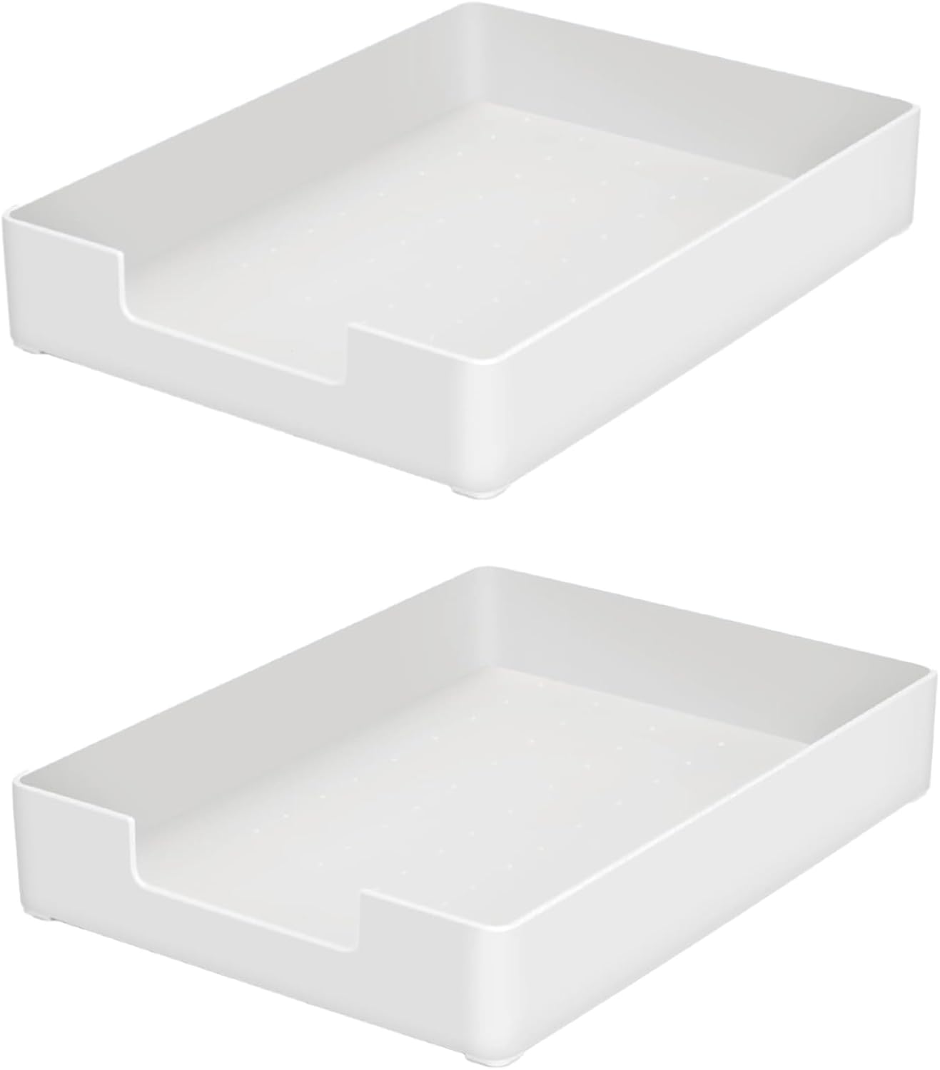 Letter-Size Tray, Desk Drawer Organizer, A4 Plastic Paper Tray, Plastic Paper Holder File Organizer for Office, School, Home Storage (Off-White)