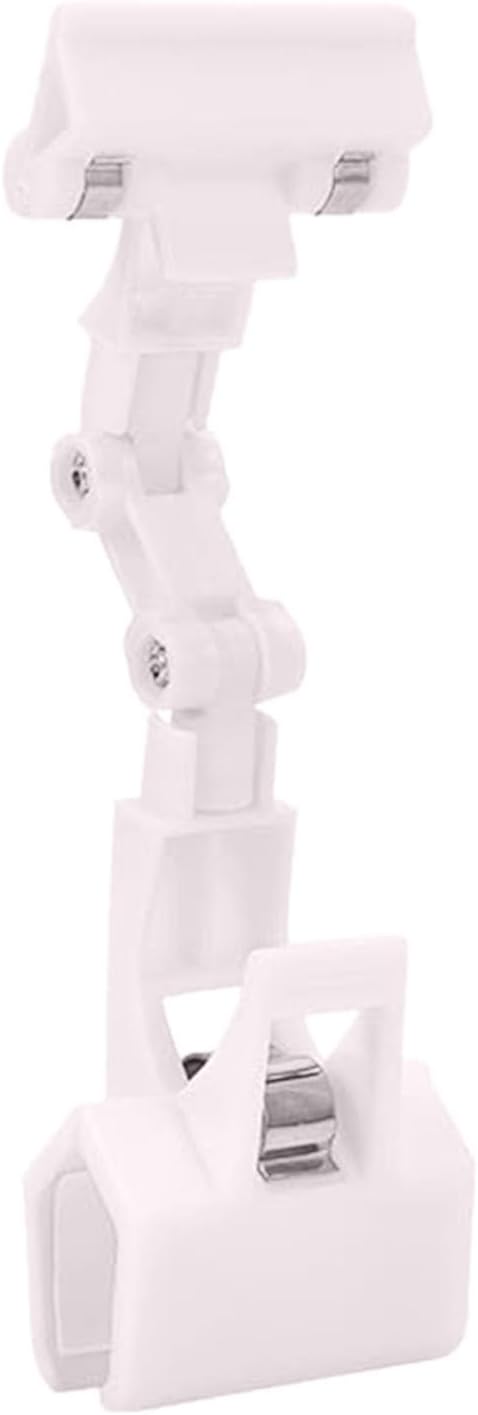 Generic 5Pcs Adjustable File Holders, Flexible Foldable Document Clips, Double Sided Clip On Sign Holder for Table Top, Rotatable Paper Copy Holder Clip, Handy Artist Supplies Clamp (White)