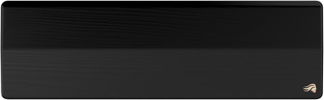 GLORIOUS Gaming Wooden Keyboard Wrist Rest (Compact) - White Ash Wood, Medium-Coarse Grain, Smooth Surface, Sweat & Oil Resistant, Easy Clean, Anti-Slip Rubber Base, 13" x 4" x 0.79" - Onyx