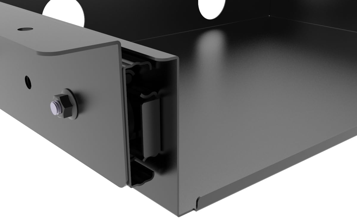 13 inch Under Desk Slide Out Storage Shelf, Sliding Under Desk Tray Drawer for Standing Desks, Workstations, Cabinet or Gaming