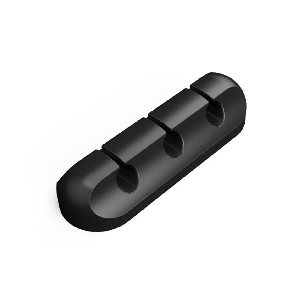 NUOBESTY 2pcs Silicone Cable Holder Clips Rubber Adhesive Cord Hooks for Wall Desk Home Office Efficient Wire Management Organizers Black