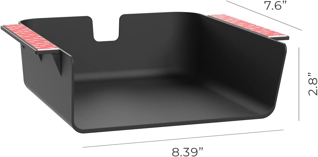 HumanCentric Under Desk Storage Shelf, Drawer Organizer for Office, Workstations, Tables, Sit Stand Desks, Gaming Setups, Mountable Storage Tray, Cable Management, Screw or Stick On with VHB Tape