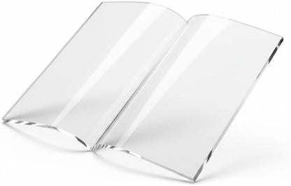 Acrylic Book Stand-Open and Closed Bookstand for Display Stand and Reading Coffee Table-Magazine and Book Holder-for Recipe Cookbooks,Documents,Textbook,Art Books,Bibles,Easel-Home and Office-Black