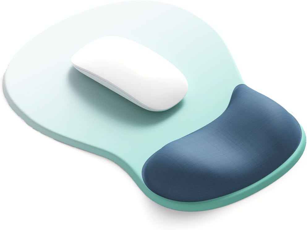 ErgoComfort Gel Wrist Rest Mouse Pad-Ergonomic Office Mousepad with Wrist Support-Non-Slip, Design Desk Accessories Mat for Home&Game Decor (09MochaSand Set)