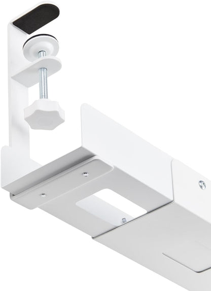 StarTech.com Under Desk Cable Management Tray - Office/Standing Desk Cable Tray Organizer - Desk/Table Mount Holder for Cords/Wire/Power Strip - Computer Cable Manager - 23-1/2"L x 4-1/2"D (UDCMTRAY)