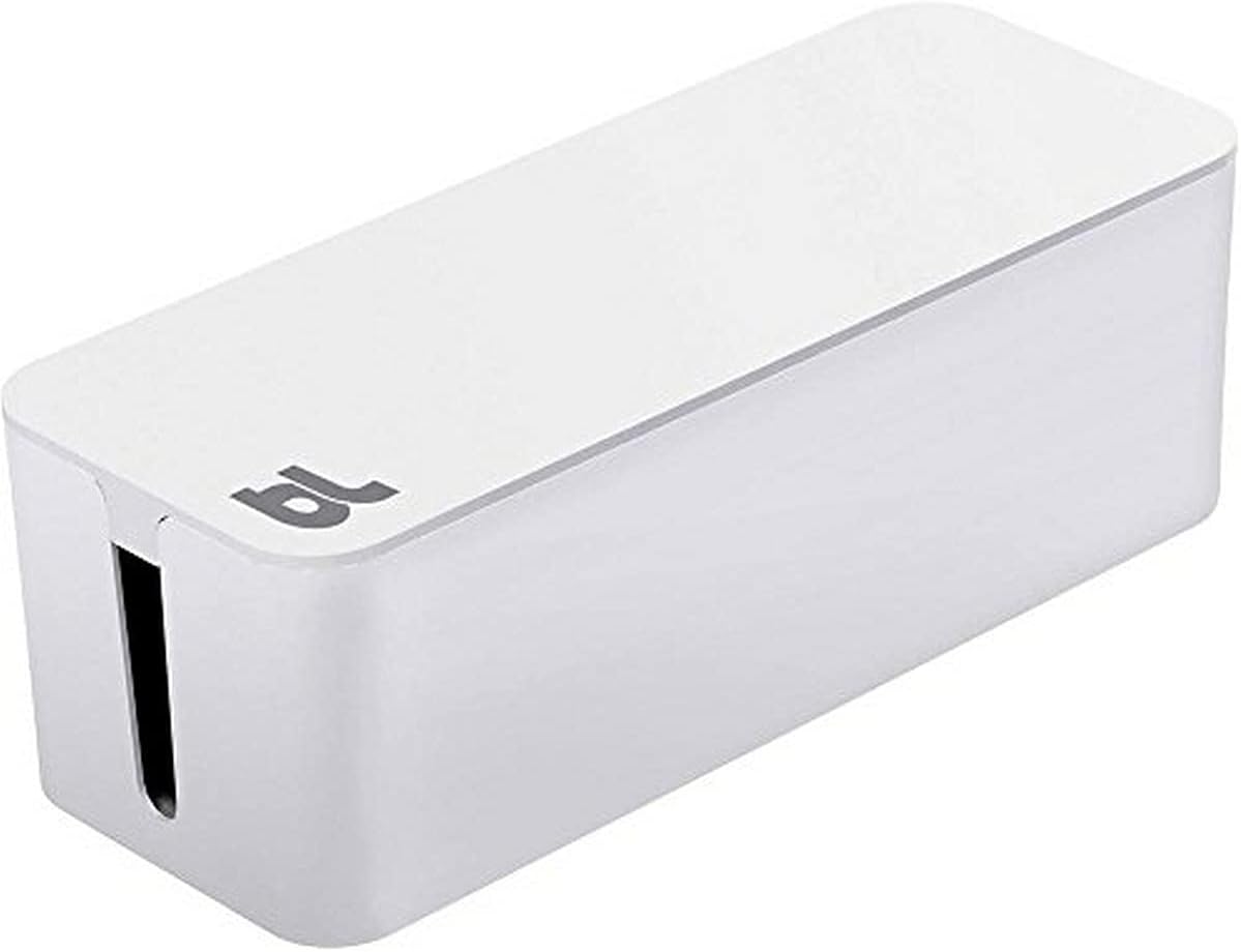 Bluelounge CableBox Mini Cable Management with Small Surge Protector, Black (CBM-BL)