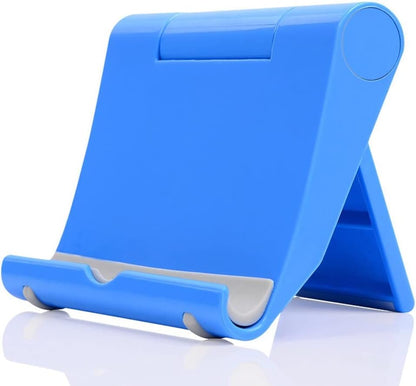 Cell Phone Stand for Desk Foldable Cell Phone Holder Desk Tablet Holder Mobile Phone Dock, Multi-Angle Universal Adjustable Tablet Dock Compatible with Most Cell Phones (White)