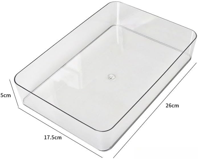 Clear Plastic Drawer Organizers Set, 4-Size Versatile Bathroom and Vanity Drawer Organizer Trays, Storage Bins for Makeup, Bedroom, Kitchen Gadgets Utensils and Office (extra large(3-pcs))