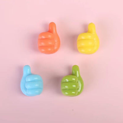 Silicone Thumb Wall Hooks, Fun Cord Holders, Cord Organizer for Desk Wall Car Nightstand, Wire Holders, Phone USB Charger Cable Management, Key Hanger, 8Pcs Cable Clips
