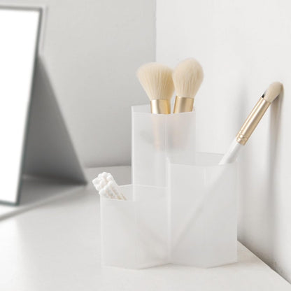 Pencil Organizer Pen Holder for Desk Pens Cup Small Desk Organizer Cute Pen Holder for Office,School and Home (White, 3)