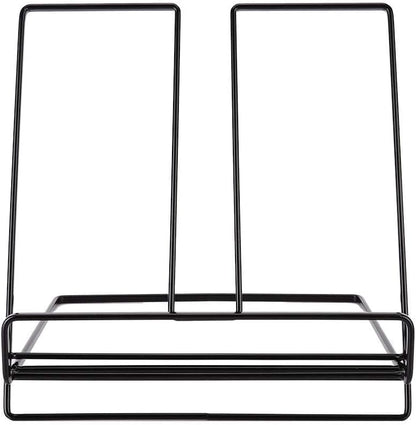 Cookbook Stand, Metal Reading Cookbook Holder Iron Recipe Book Holder Magazine Reading Rack for Home, Kitchen Desk Book Stand Desk Book Stand(Black)