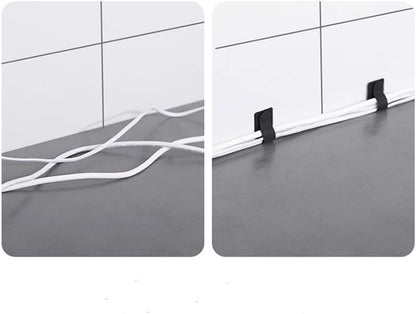 20Pcs Small 3M self Adhesive Wire Organizer Cord Hooks,Cable Wall Clips for Hanging,Wire Holder Clips for Cords,Cable Staples,Extension Cord Clips,Desk Management,Climbing Plant,Light,car Wire Clamps