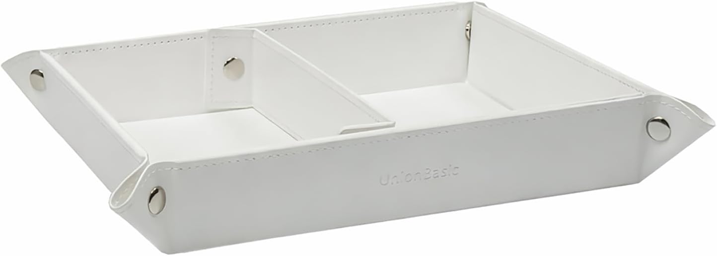 UnionBasic Medium Valet Tray, Jewelry Tray for Rings Watches Earrings, Entryway Catchall Caddy for Coins Keys Change, Nightstand Bedside Valet Holder, Trays for Electronic Gadgets, Candy Pink Plus - Colors A
