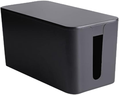 Cable Management Box,Cord Organizer Box for Home and Office System to Cover and Hide & Power Strips & Cords,Surge Protector (Small, Black)