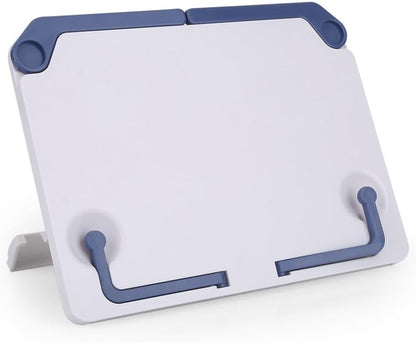 Desktop Sturdy Bookstand,Tabletop Sheet Music Stand Holder Adjustable Portable for Sheet Music, Cookbooks, Reading with Detachable Tray & Page Clips