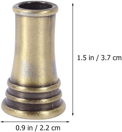 LUOZZY 3 Pcs Single Pen Holder for Desk Pen Base Metal Copper Pen Holder Stand for House Office (Bronze)