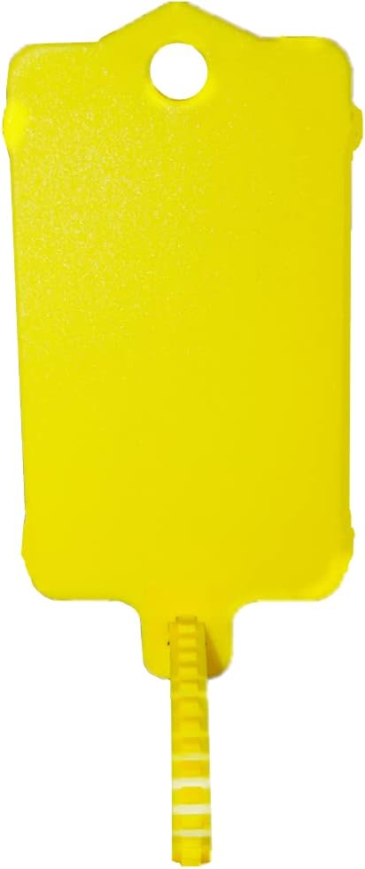 100pcs Reusable Blank Plastic Tags Ties Key Tags 1.45"*2.48" Serrated Tension Sealing Strap with Large Label Plastic Tie Mark Label Waterproof Hang Sign Write on Tag (Red, 100pcs)