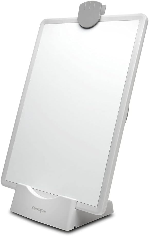 Kensington OfficeAssist Multi-Functional Copyholder, Gray, White, 20" x 13.8" x 16" (55910)