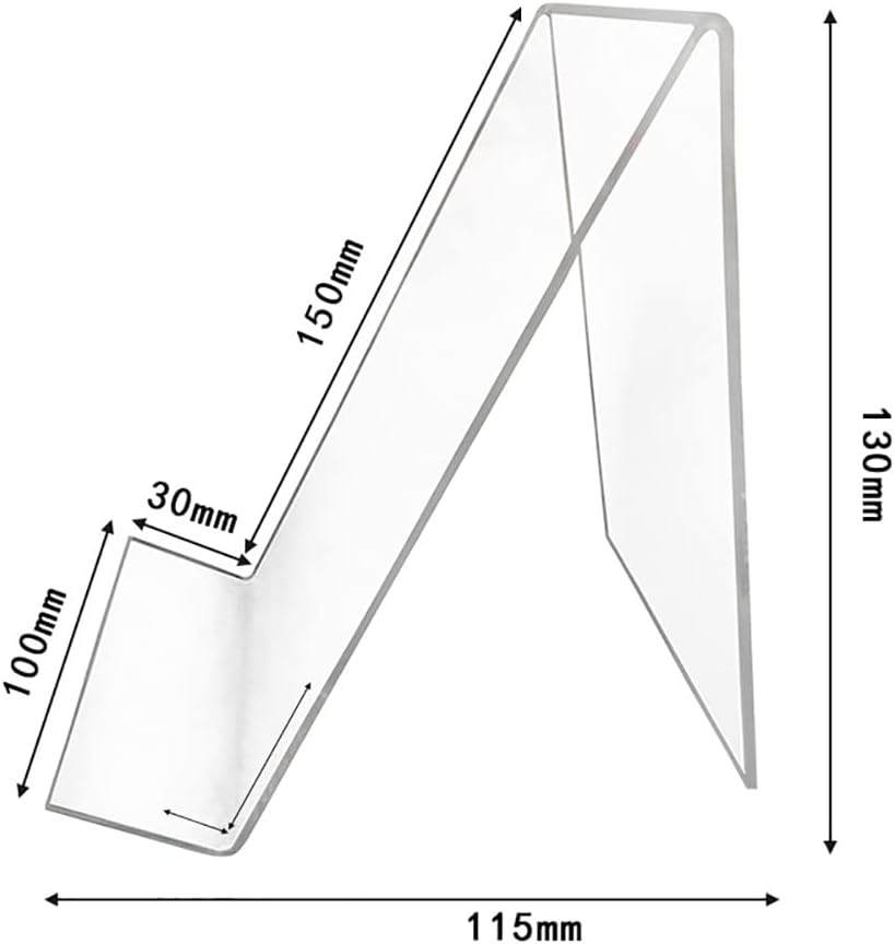 2 Pcs Acrylic Display Stand Transparent Book Easel Tablet Holder Acrylic Desktop Book Stands for Displaying Pictures