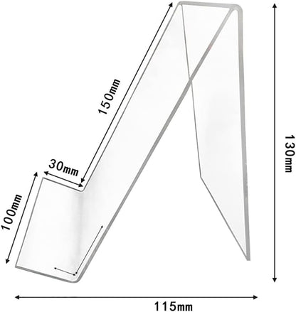 2 Pcs Acrylic Display Stand Transparent Book Easel Tablet Holder Acrylic Desktop Book Stands for Displaying Pictures