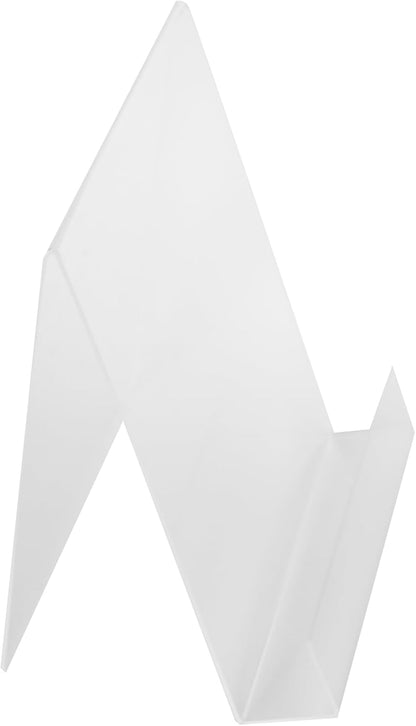 Dazzling Displays Book Easel 8.5 by 11 Slant Back with Lip Paper Stand, Clear Tablet Holder, Thick Acrylic Stand Open Ended Portrait Sized Literature Display for Home, Office, Business, School (1)
