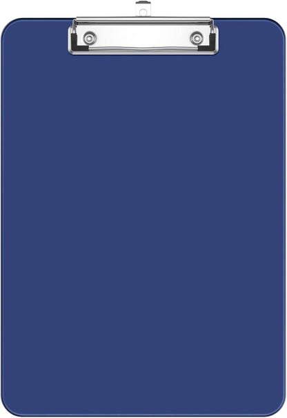 Rimilak 8.5 x 11 Plastic Clipboards Set of 2, Low Profile Metal Clip, Translucent Board, 12.5 x 9 in Letter Size, Office Supply, Back to School, Purple