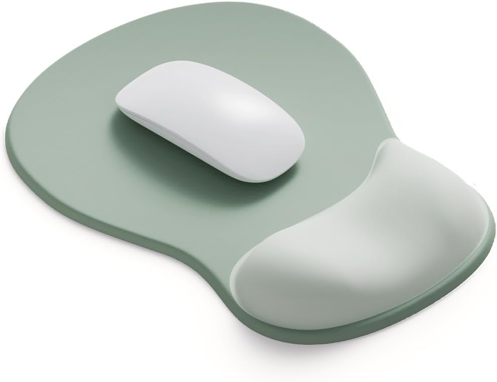 ErgoComfort Gel Wrist Rest Mouse Pad-Ergonomic Office Mousepad with Wrist Support-Non-Slip, Design Desk Accessories Mat for Home&Game Decor (09MochaSand Set)