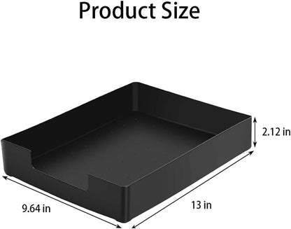 Letter-Size Tray, Desk Drawer Organizer, A4 Plastic Paper Tray, Plastic Paper Holder File Organizer for Office, School, Home Storage (Off-White)