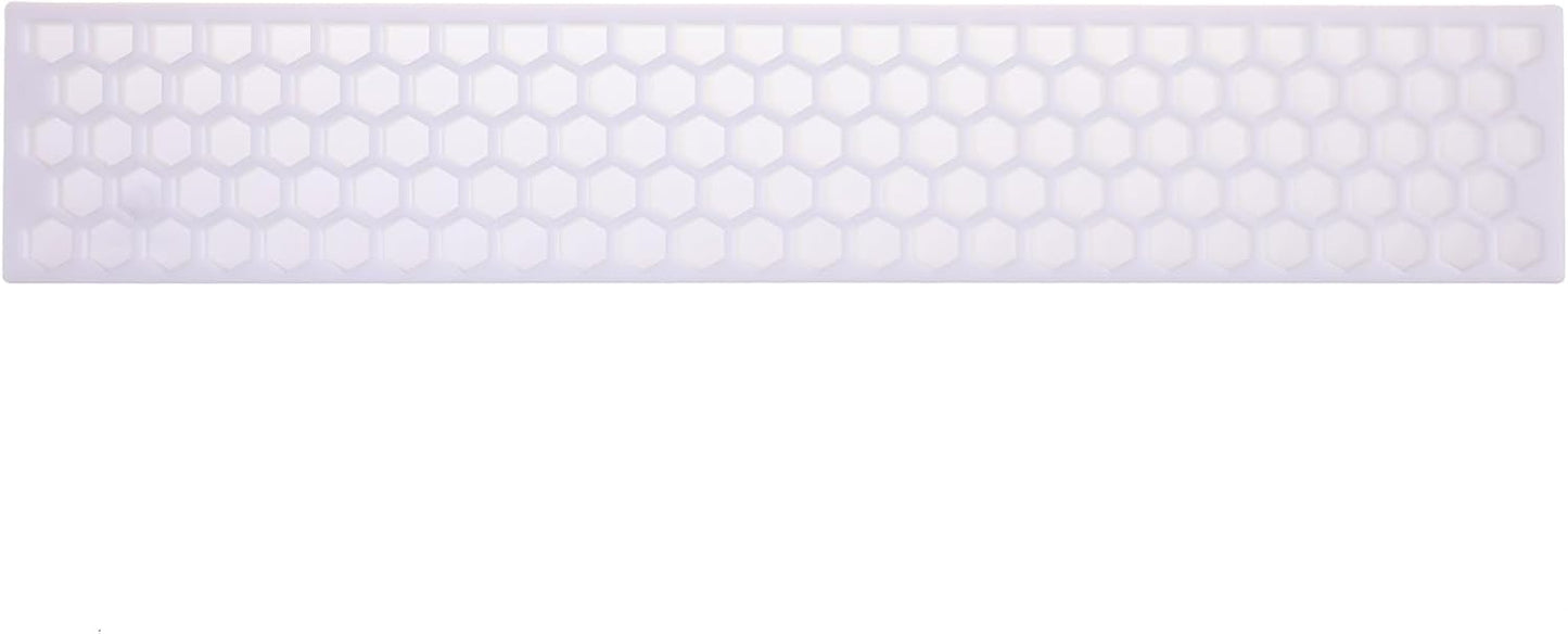 GK GAMAKAY Silicone Keyboard Wrist Rest, Soft Ergonomic Wrist Rest, Relax Your Wrist, for Laptop Computer Office & Home (White-100%)